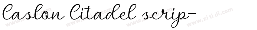 Caslon Citadel scrip字体转换